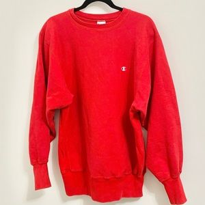 Champion Reverse Weave 90s Sweatshirt - Red - MENS XL